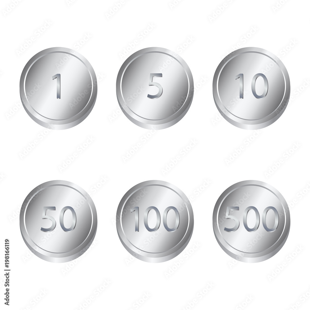 Set of silver coins Set of silver coins