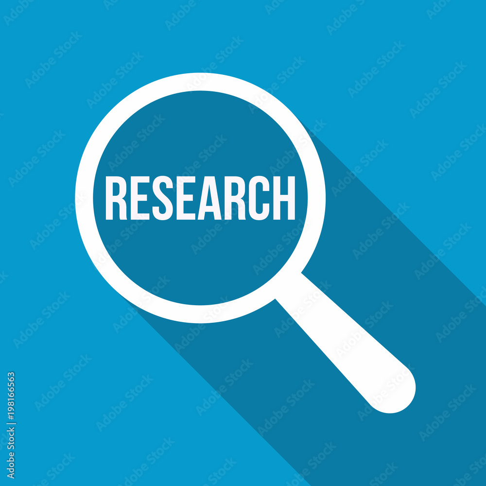 Research Word Magnifying Glass Research Word Magnifying Glass