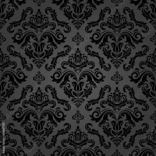 Orient vector classic pattern. Seamless abstract background with vintage elements. Orient dark background