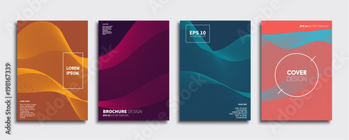 Vector cover designs. Future Poster template. Smartphone modern background set.