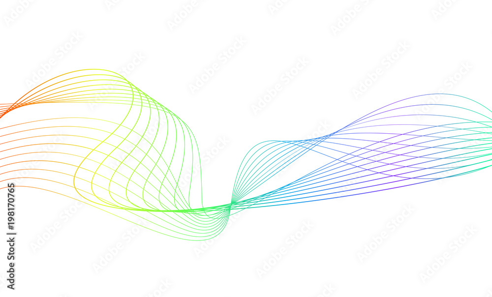 rainbow color abstract wave background template