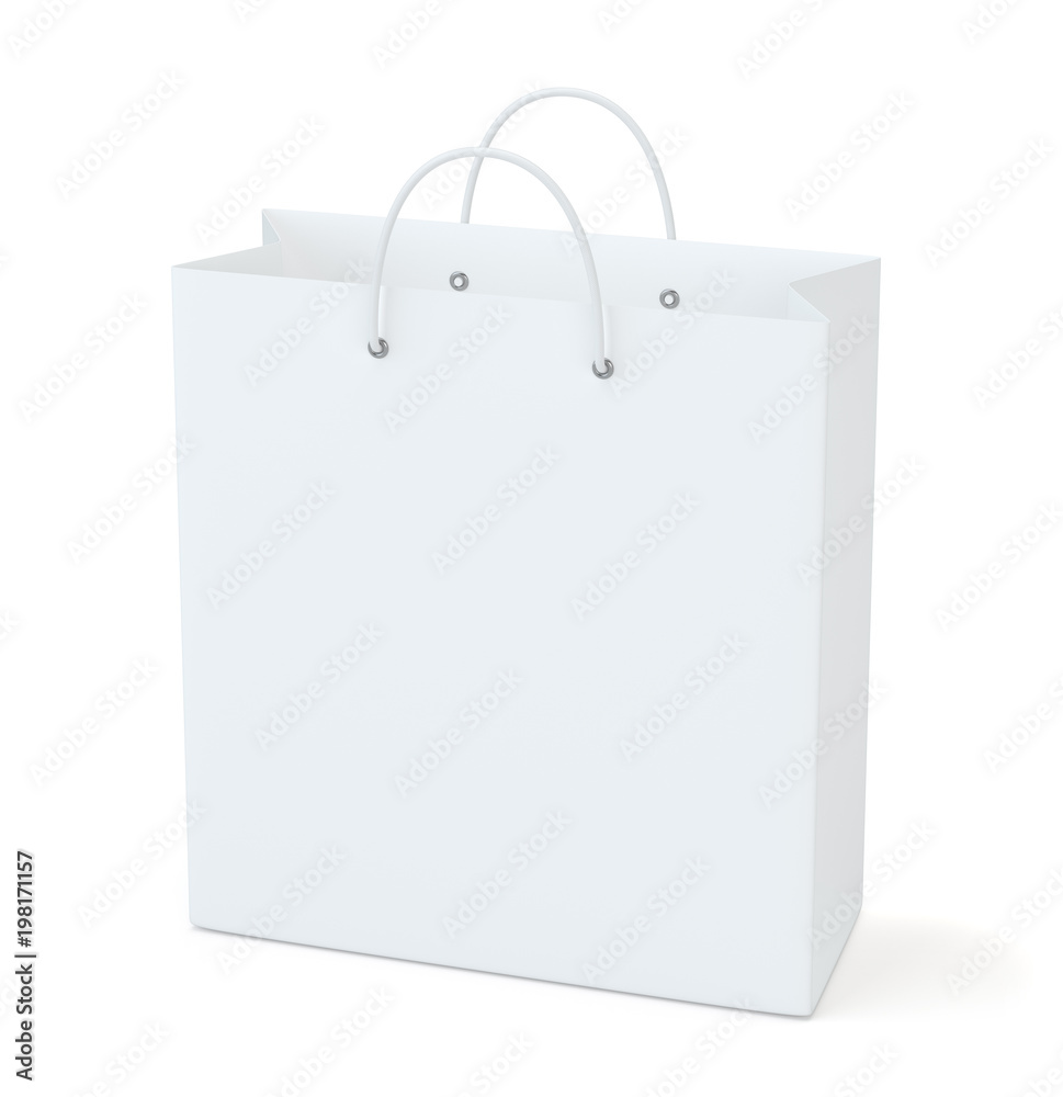 Empty Shopping Bag for advertising and branding. 3d illustration Empty Shopping Bag for advertising and branding. 3d illustration
