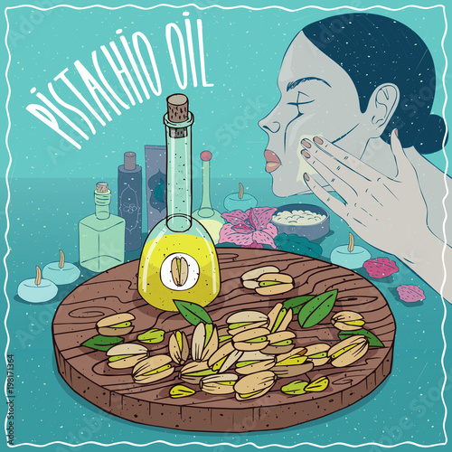 Pistachio oil used for skin care