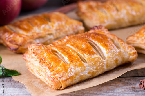 Tableau sur toile Puff pastry apple pastry turnovers for dessert