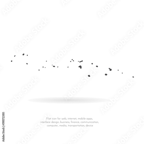 Vector map Federated States of Micronesia map. Isolated vector Illustration. Black on White background. EPS 10 Illustration.