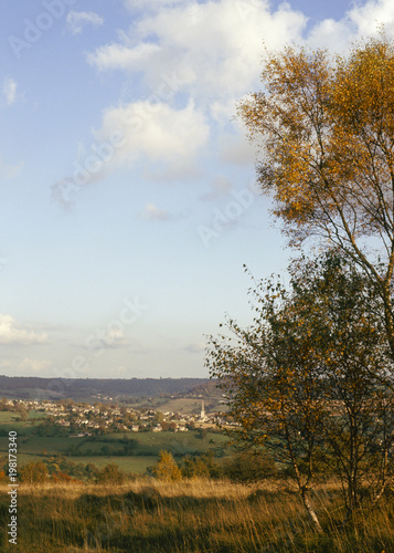 England, Cotswolds, Gloucestershire, Painswick, autumn view from Edge Common