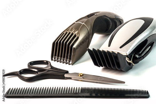 The machine for a hairstyle and hair trimmer. Hair clippers and