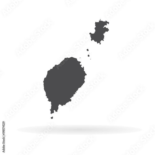 Vector map Sao Tome and Principe. Isolated vector Illustration. Black on White background. EPS 10 Illustration.