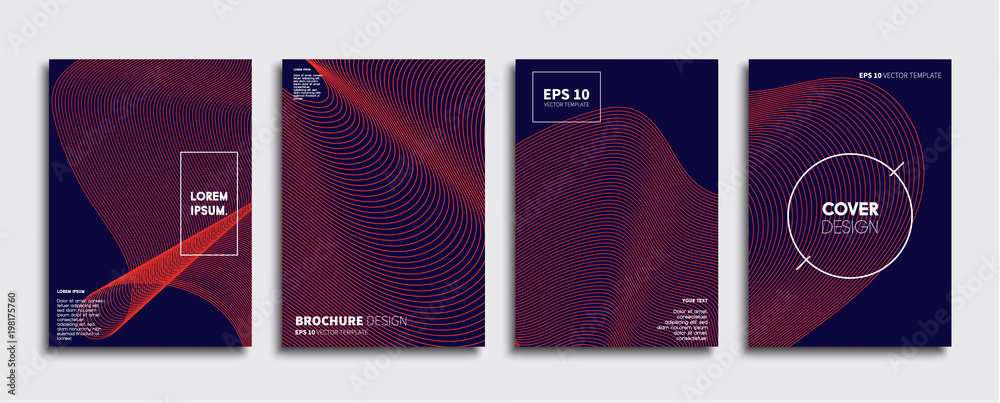Vector cover designs. Future Poster template. Smartphone modern background set.