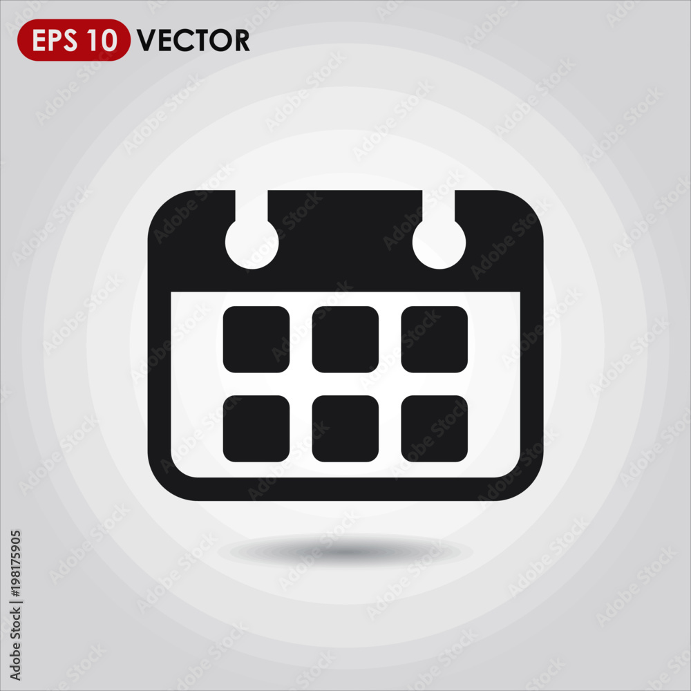 calendar single vector icon on light background calendar single vector icon on light background