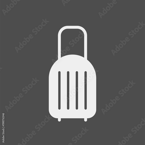 Suitcase flt vector icon. Baggage flat vector icon	