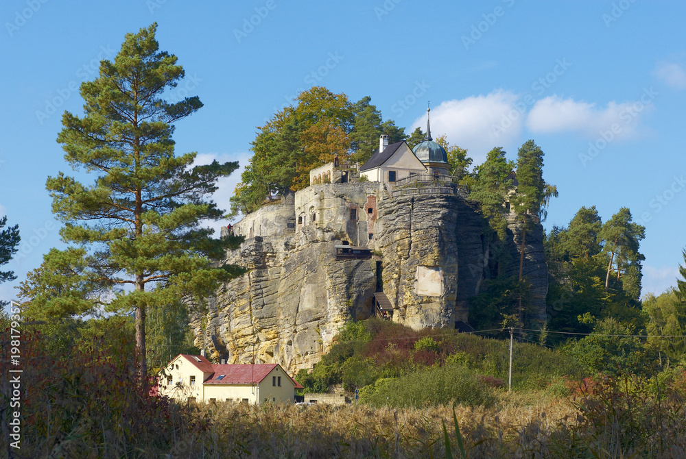  Rock castle and hermitage Sloup on the cliff, Sloup v Cechach, Czech Republic
