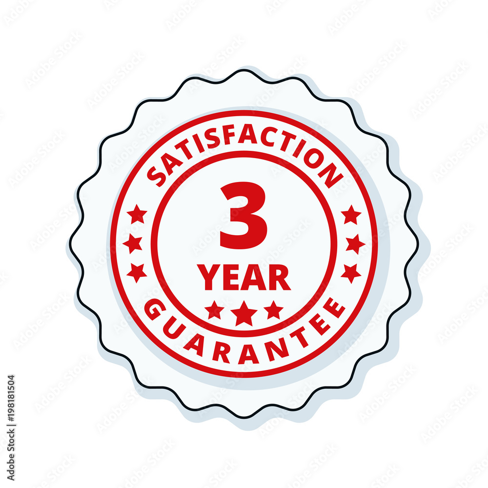 3 Year Satisfaction Guarantee illustration 3 Year Satisfaction Guarantee illustration