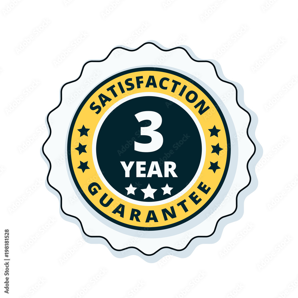 3 Year Satisfaction Guarantee illustration 3 Year Satisfaction Guarantee illustration