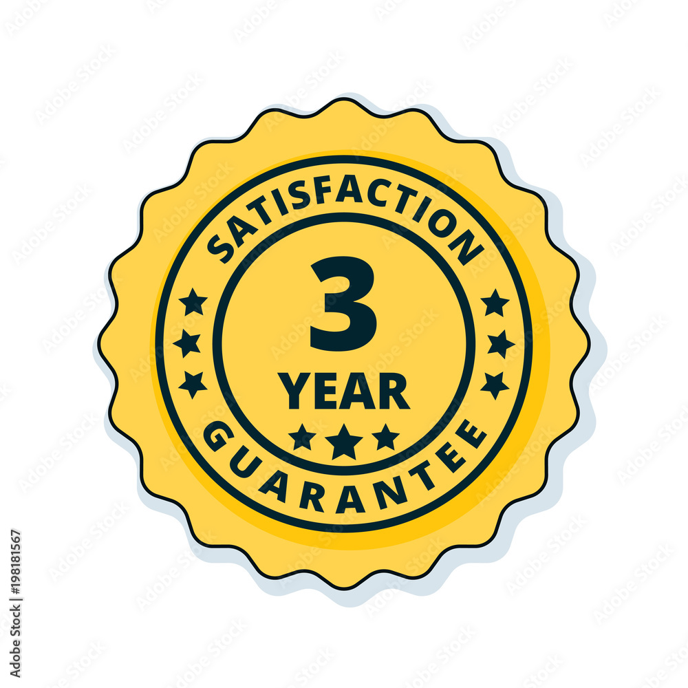 3 Year Satisfaction Guarantee illustration 3 Year Satisfaction Guarantee illustration