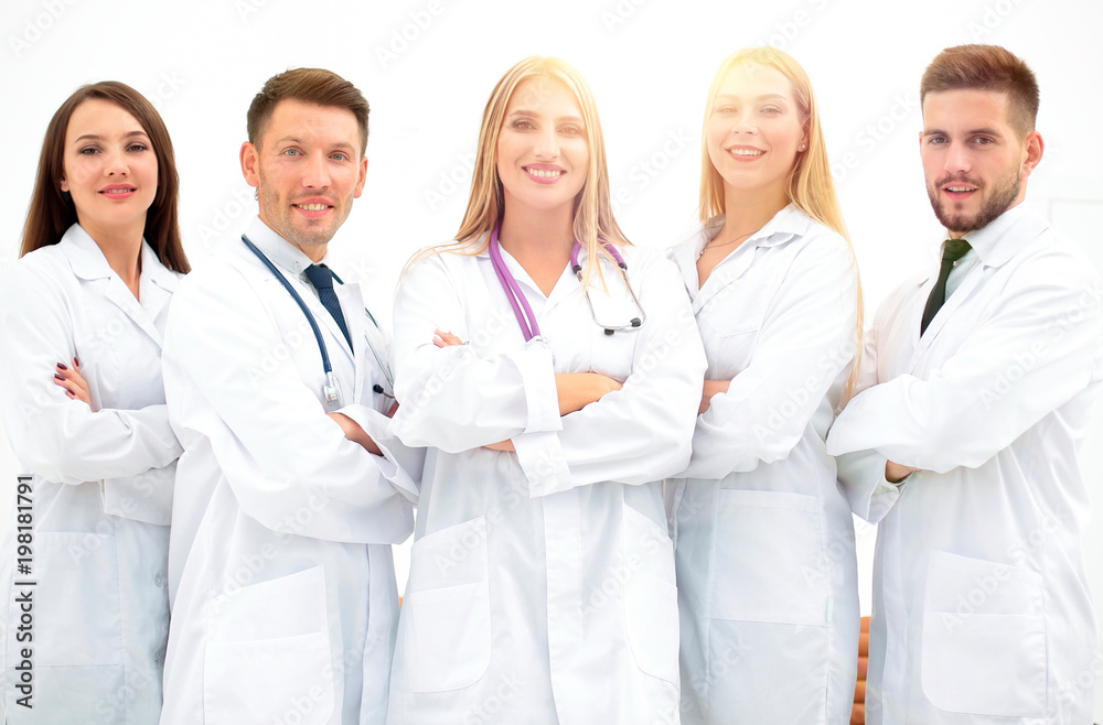 group portrait of a professional medical team group portrait of a professional medical team