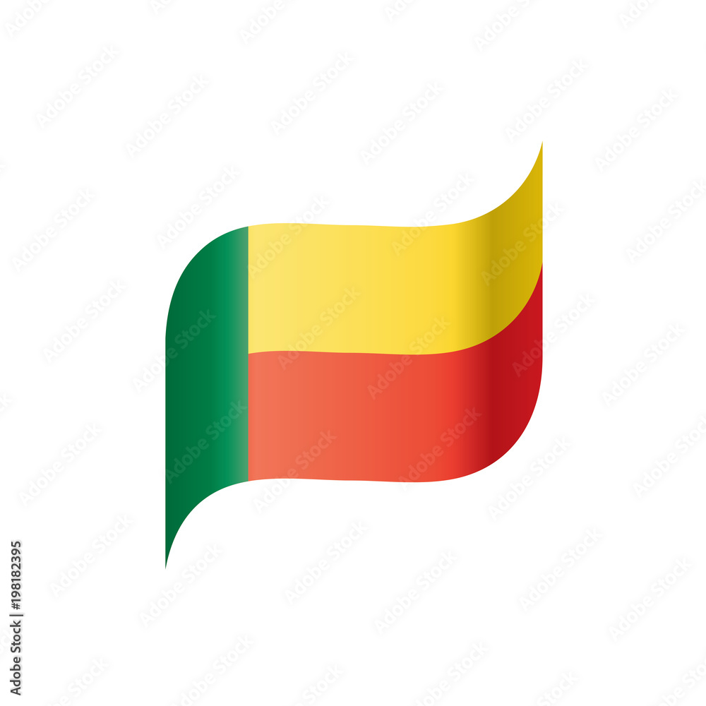 Benin flag, vector illustration Benin flag, vector illustration