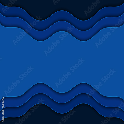 Blue wavy background. Abstract background with blue waves. 