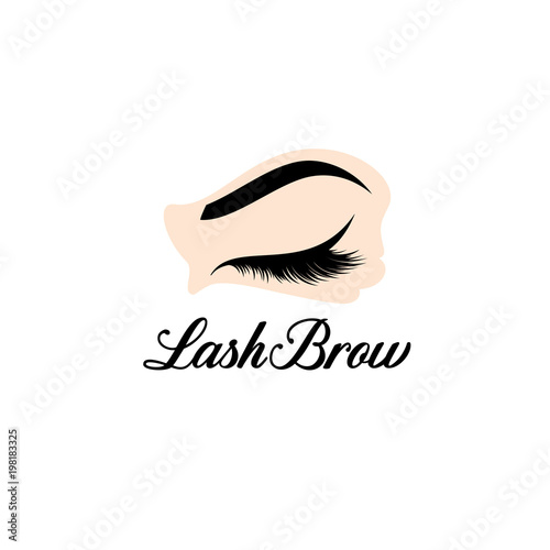 Vector logo design template for beauty salon. Make up. Lash and Brow