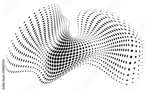 abstract art black kand white background template dotted design