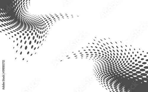 abstract art black kand white background template dotted design