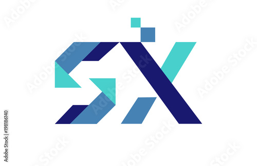 Free Download SX Digital Ribbon Letter Logo - GFXLoad