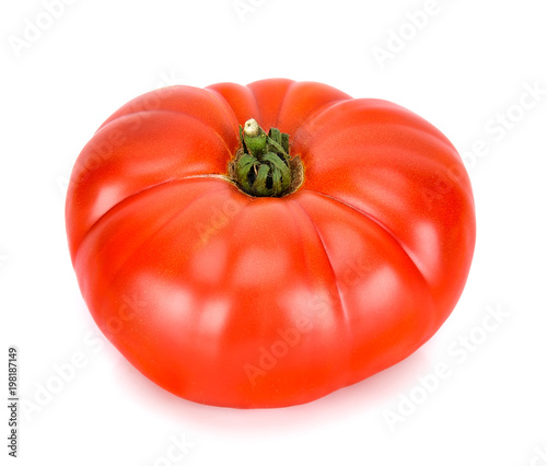 Heirloom tomato isolated on the white background