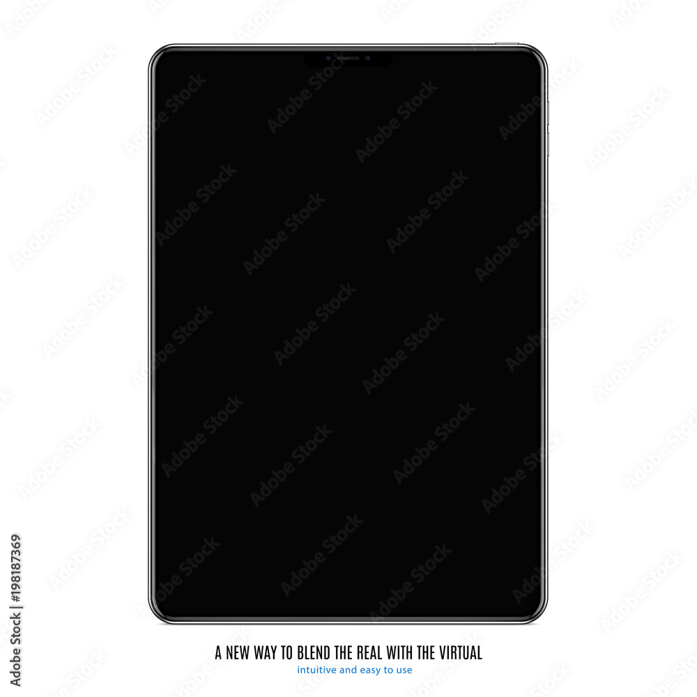 tablet with black screen on white background. stock vector illustration eps10 tablet with black screen on white background. stock vector illustration eps10
