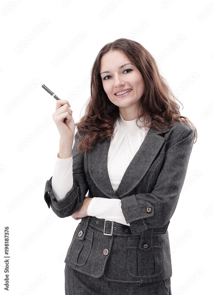 portrait of a successful female Manager .isolated on white portrait of a successful female Manager .isolated on white