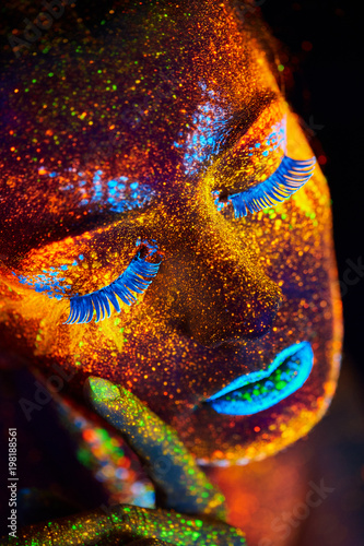 close up uv portrait