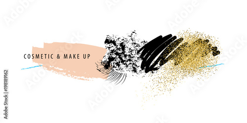 Foto Makeup and cosmetic strokes