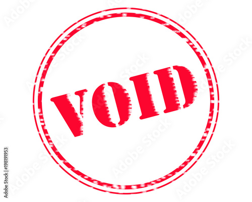 VOID RED Stamp Text on Circle white backgroud