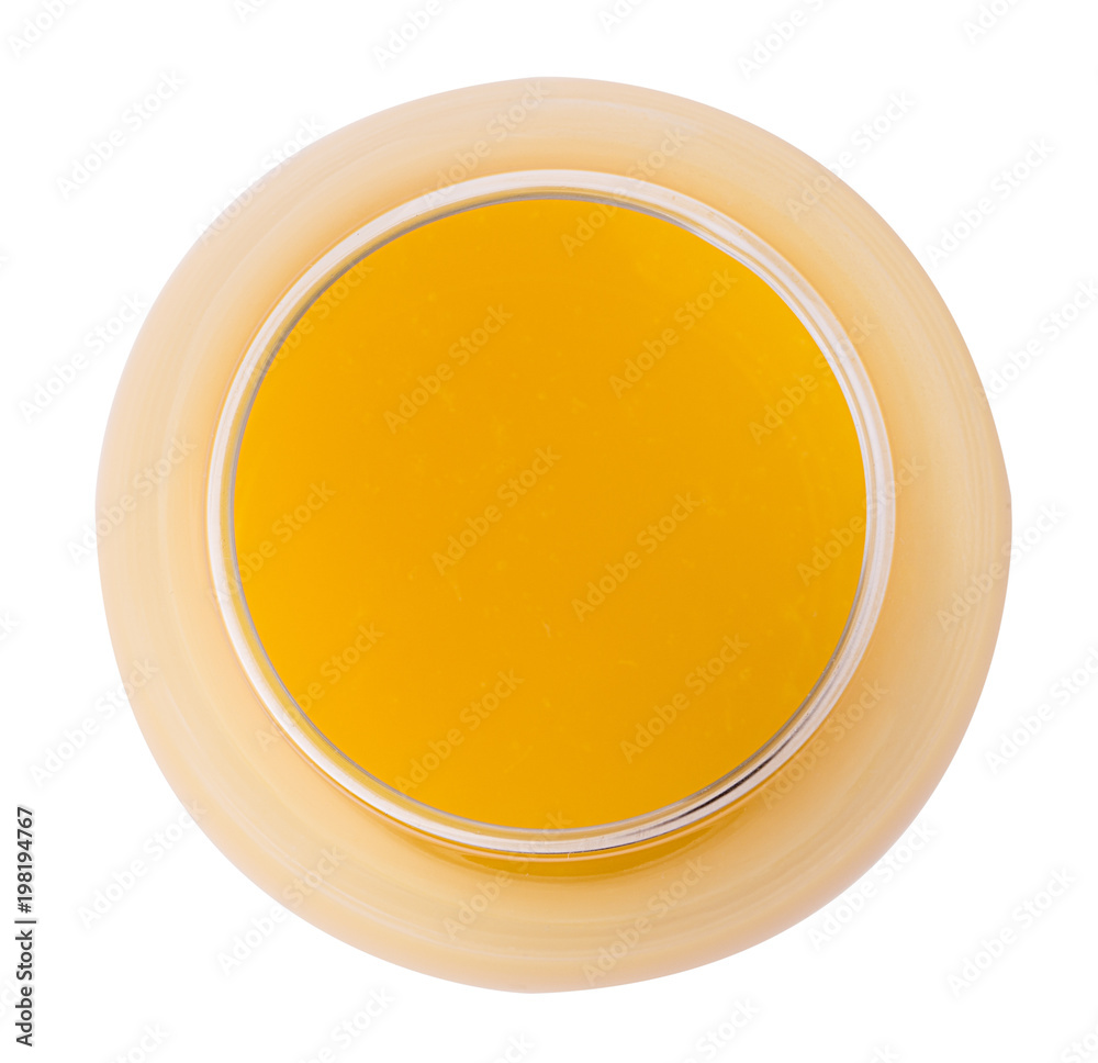 oranje juice in the grocery top view oranje juice in the grocery top view
