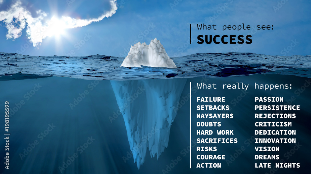 The iceberg of success - obrazy, fototapety, plakaty 