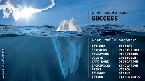 Fotografiet The iceberg of success