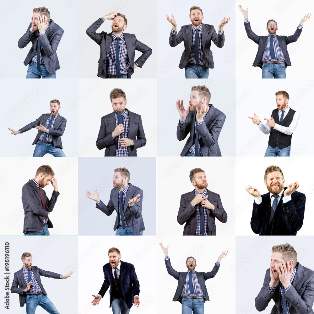 Obraz premium set of human emotions