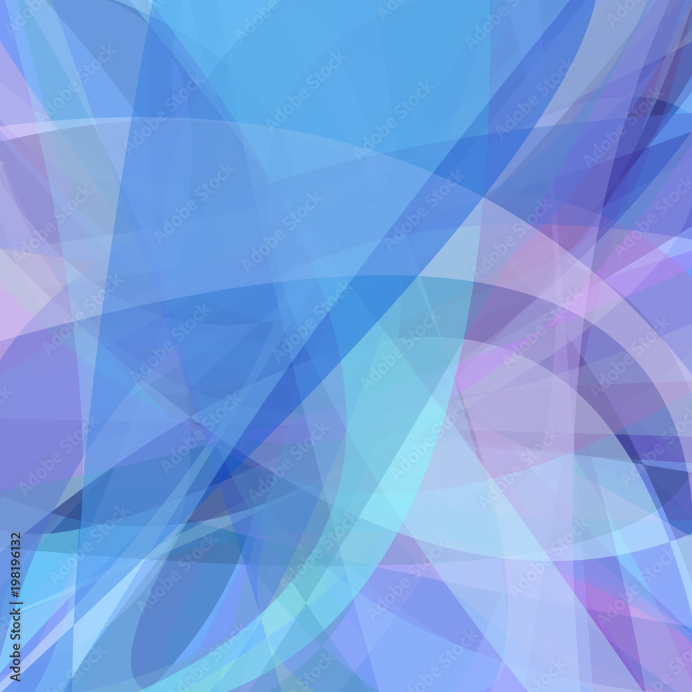 Fototapeta premium Dynamic blue abstract background from colored curves
