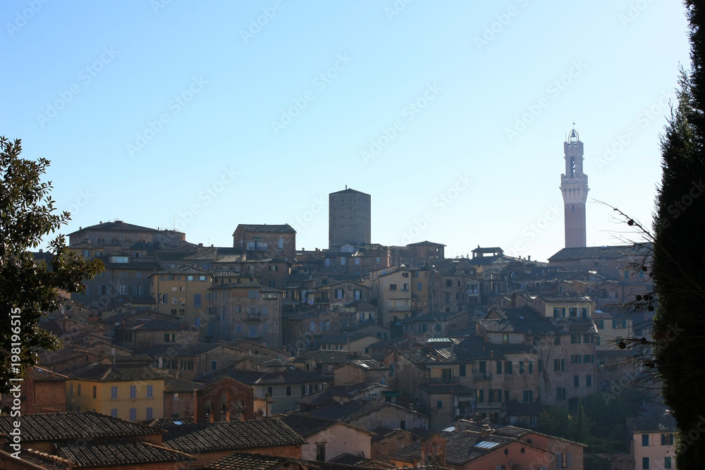 Panorama of Siena, Italy
