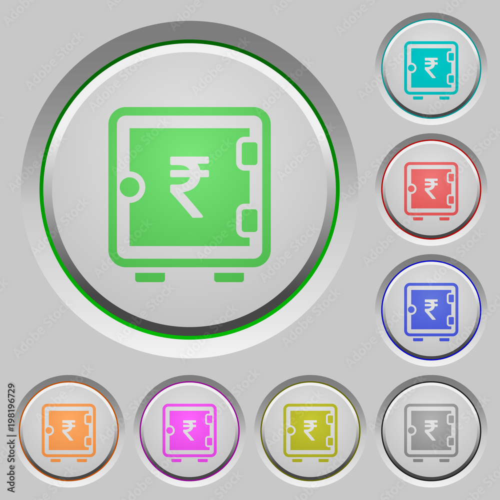 Indian Rupee strong box push buttons Indian Rupee strong box push buttons