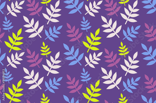 Wallpaper Mural Leaves Pattern. Endless Background. Seamless Torontodigital.ca