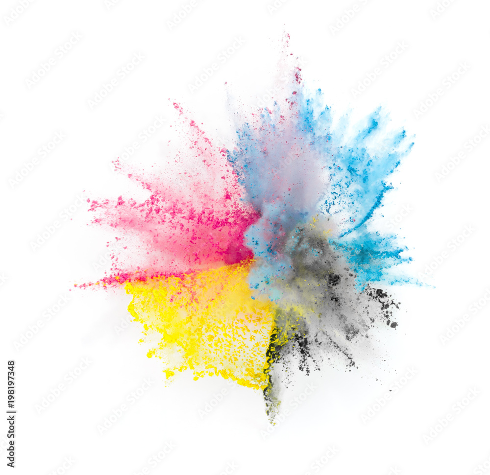 CMYK Toner Farbe Explosion