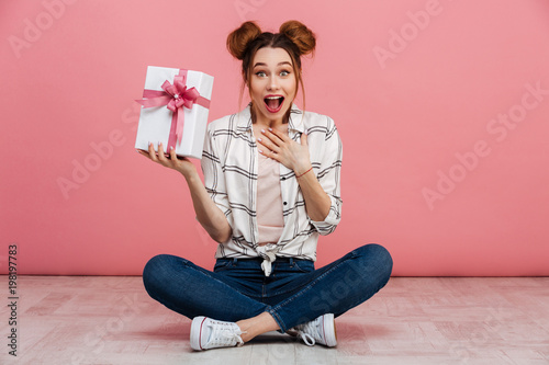 Portrait of an excited young girl
