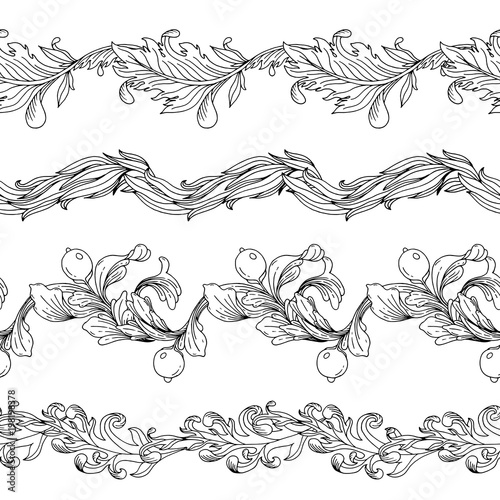 Retro vector ornamental frame, hand draw illustration.