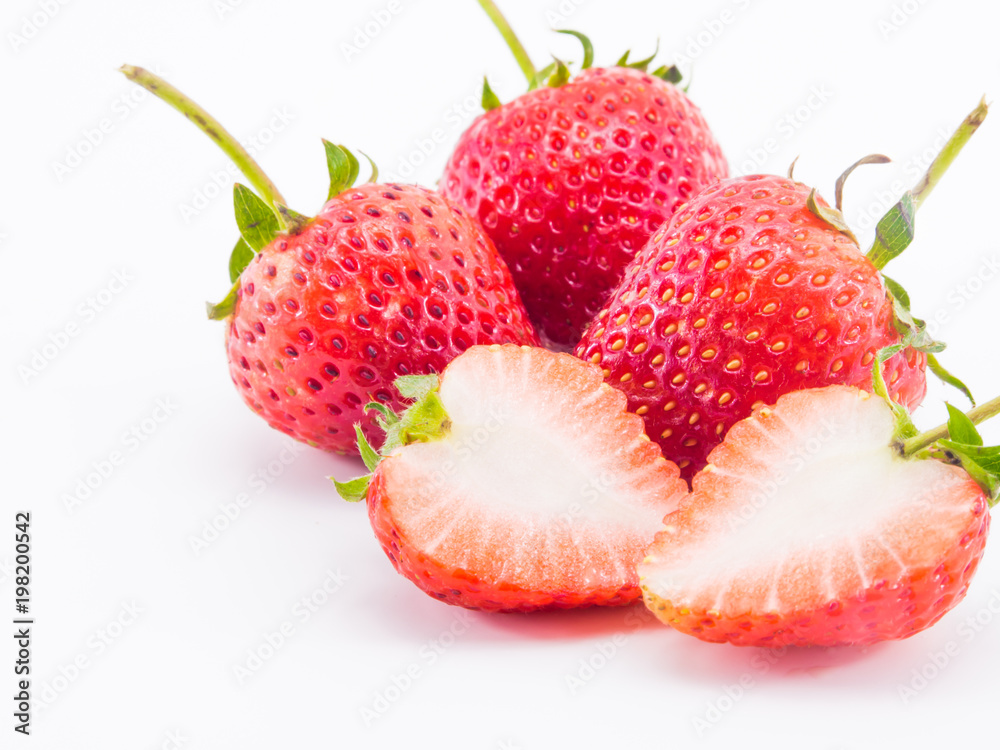 Group of Strawberries isolated on white background Group of Strawberries isolated on white background