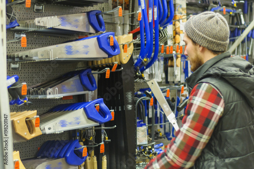 Man in a hardware store