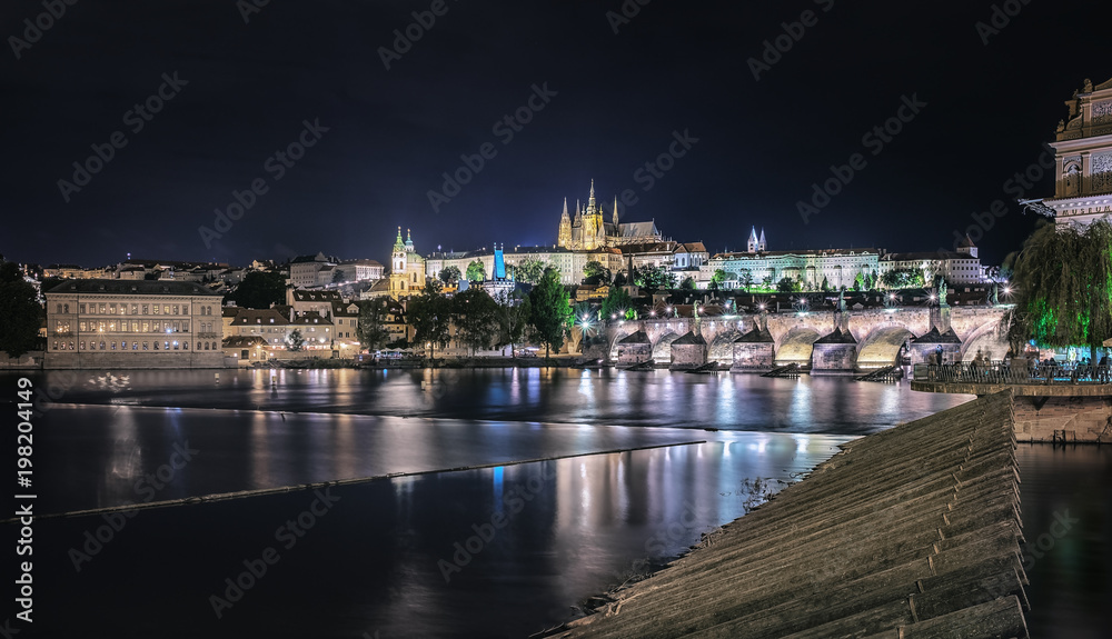 The Old Town of Prague, The Czech Republic at night.