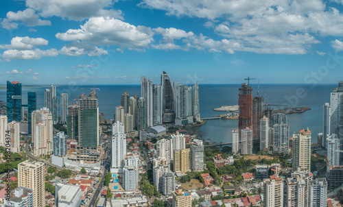 Panama City skyline aerial