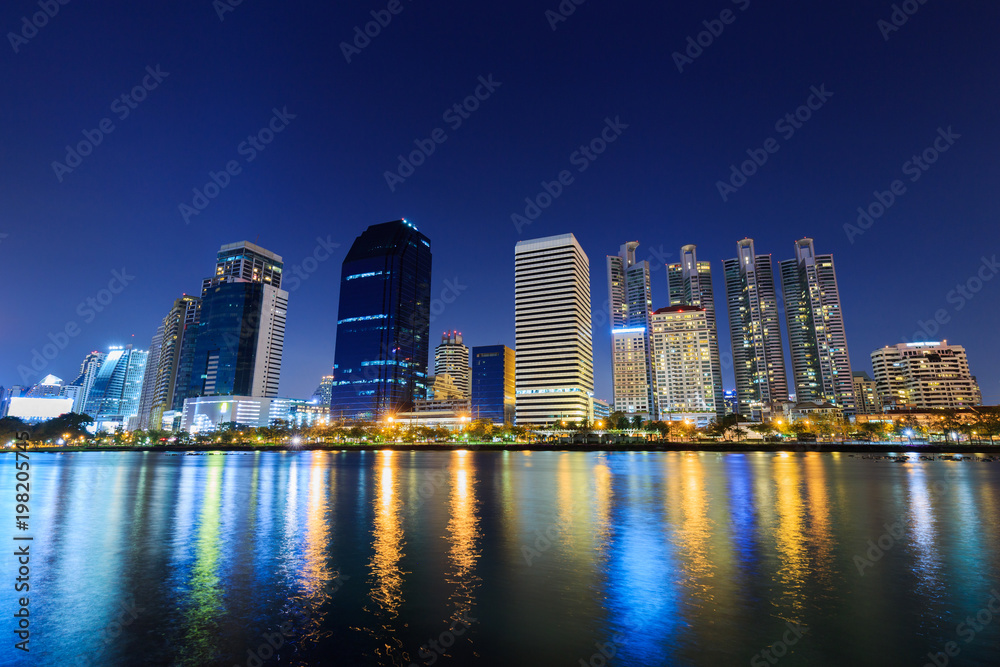 city view at Benjakitti Park, Bangkok, Thailand city view at Benjakitti Park, Bangkok, Thailand