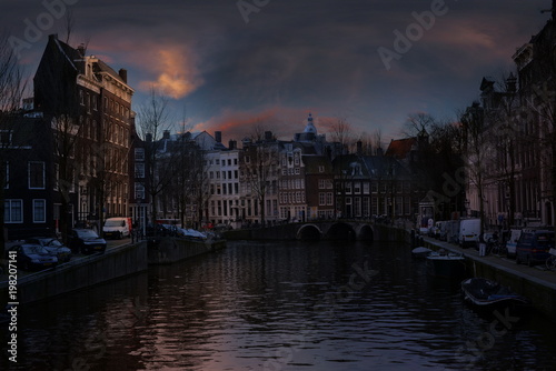 Canvas Print Mysterious Amsterdam