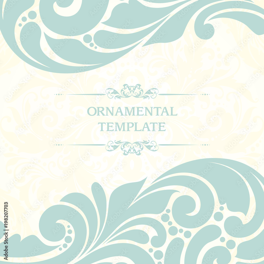 Ornamental background template design.
